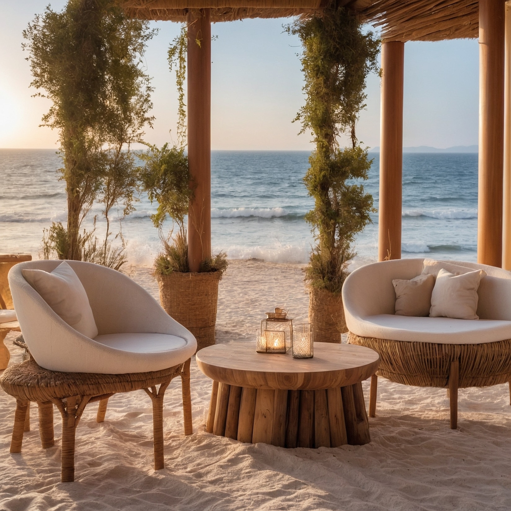 Chiringuito de playa con ambiente relajado